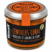 Henaff Korallenlinsen mit Piquillo-Paprika & Sesam 90 gr